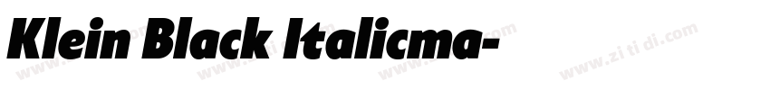 Klein Black Italicma字体转换 Klein Black Italicma字体转换